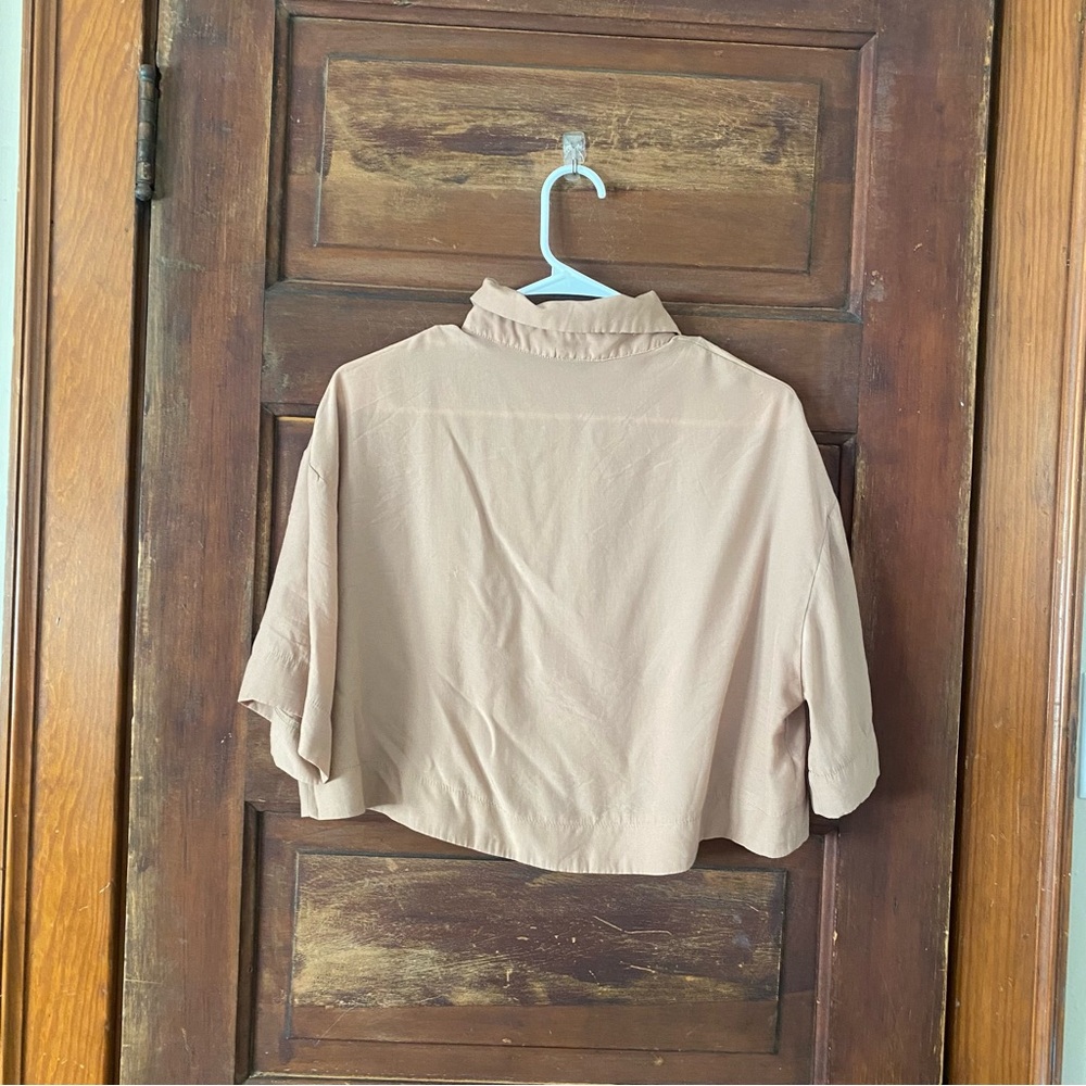SHEIN Tan Button-Down Shirt - Picture 8 of 9